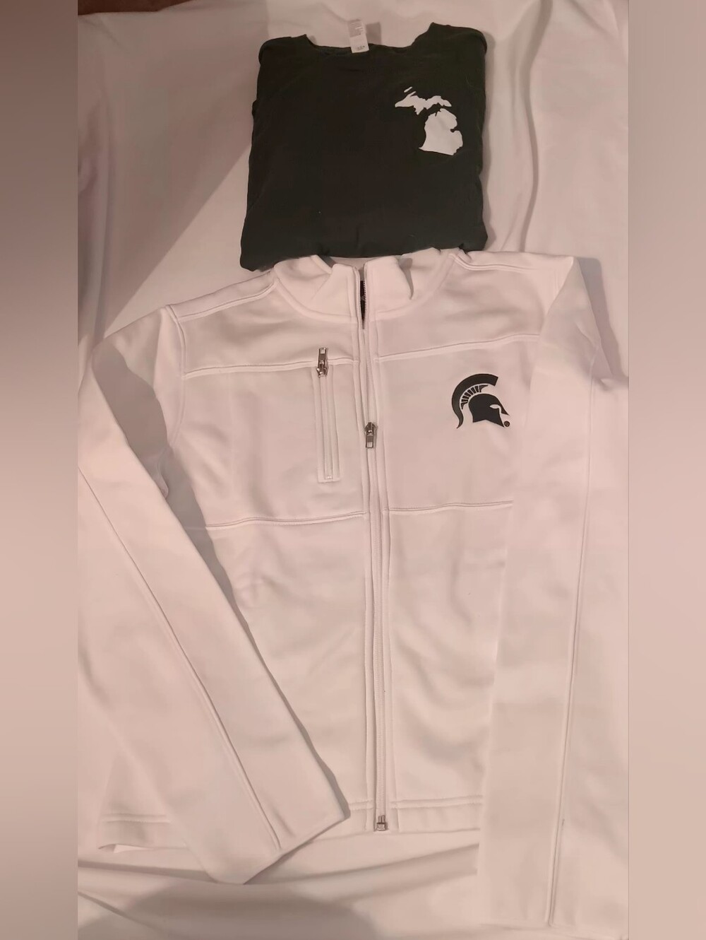 Michigan State Spartans Full Zip Jacket And T-shirt
